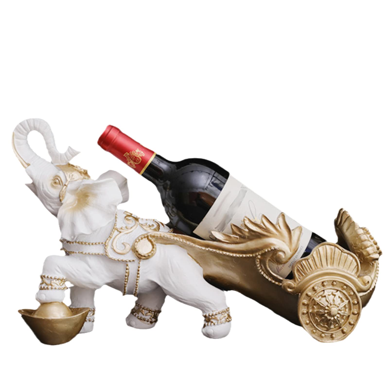 Stylish Resin Elephant Wine Rack - Free Standing Wine Holder Shelf for Home Bar, Hotel Decor & Window Display - Elegant Animal Sculpture Craft for Wine Storage & Interior Decoration