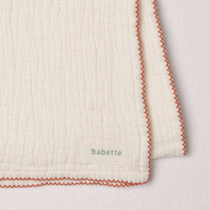 Babette Scalloped Trim Stroller Blanket - Soft Baby Carriage Cover for Boys & Girls - Perfect for Strollers, Car Seats & Nursery Use
