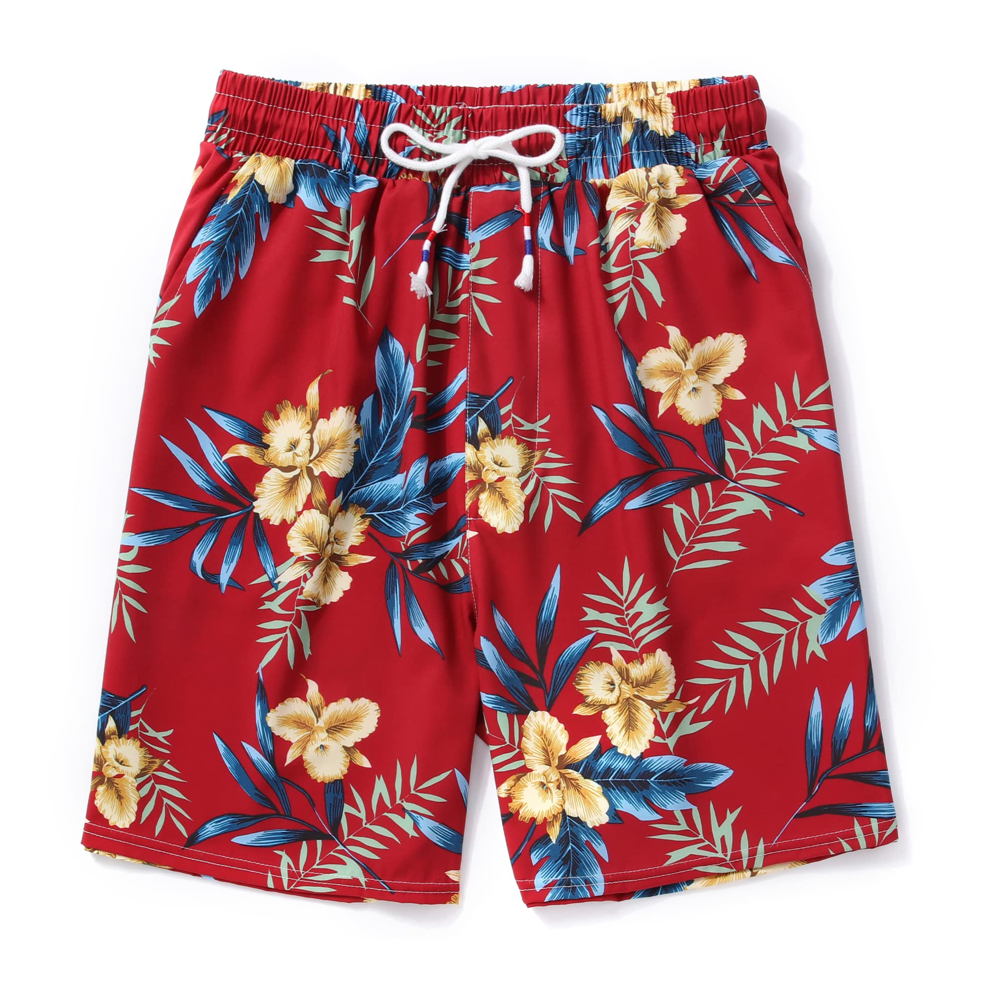 MCEDAR Men's Hawaiian Shirt and Shorts 2-Piece Set | Casual Button Down Beach Outfit with Floral Print & Bucket Hat | Perfect for Vacation, Summer Parties, and Tropical Getaways