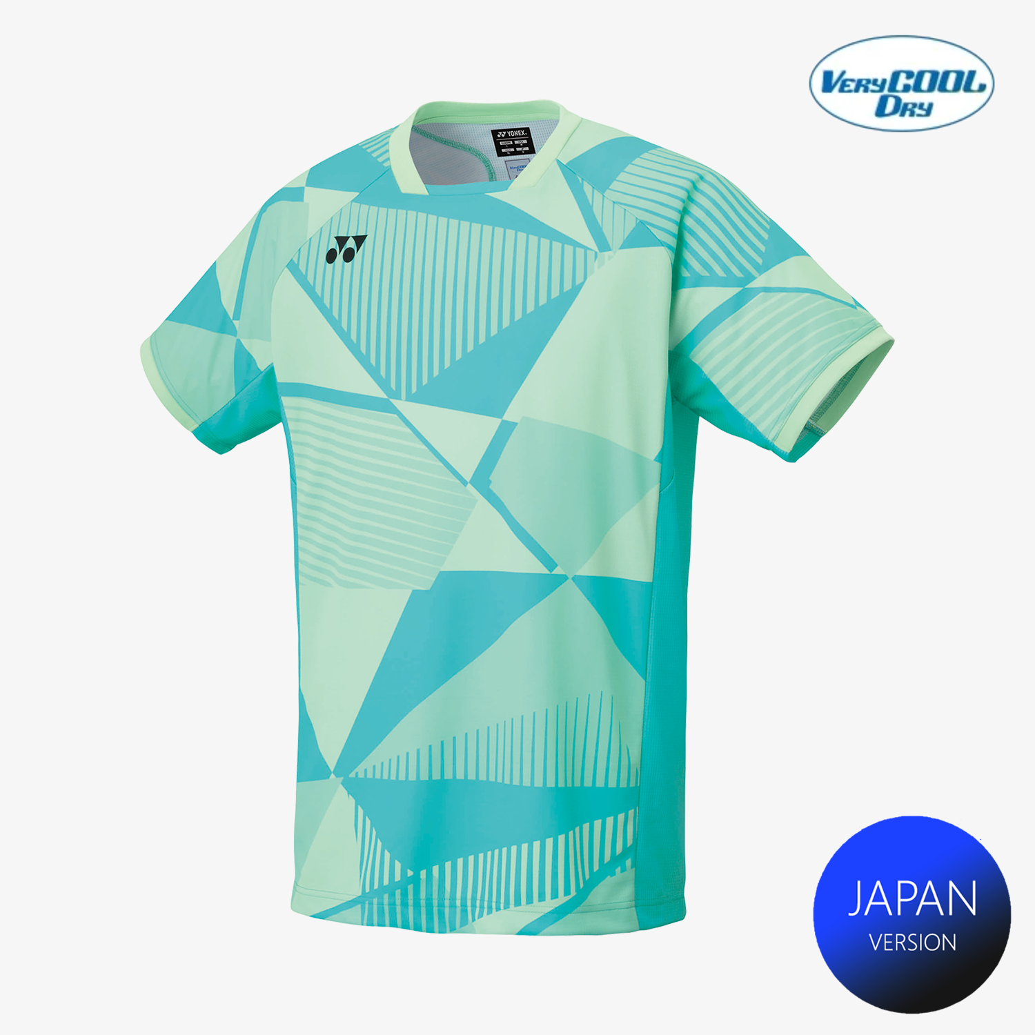 Yonex Men's Crew Neck Performance Tennis Shirt 10635 - Moisture Wicking, UV Protection, Breathable (Clear Mint) - Perfect for Tennis, Badminton & Outdoor Sports