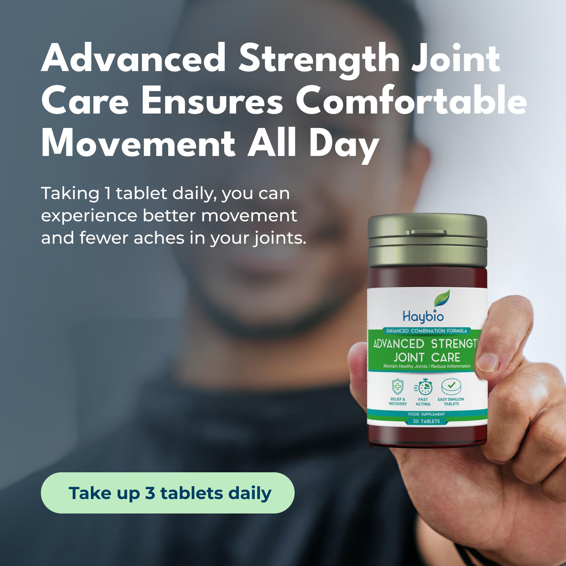 Premium Joint Pain Relief Supplement for Women & Men - High Strength Turmeric, Collagen & Green Lipped Mussel Formula - Supports Hip, Knee, Back & Sciatica Discomfort - 60 Tablets for Active Lifestyle & Muscle Recovery