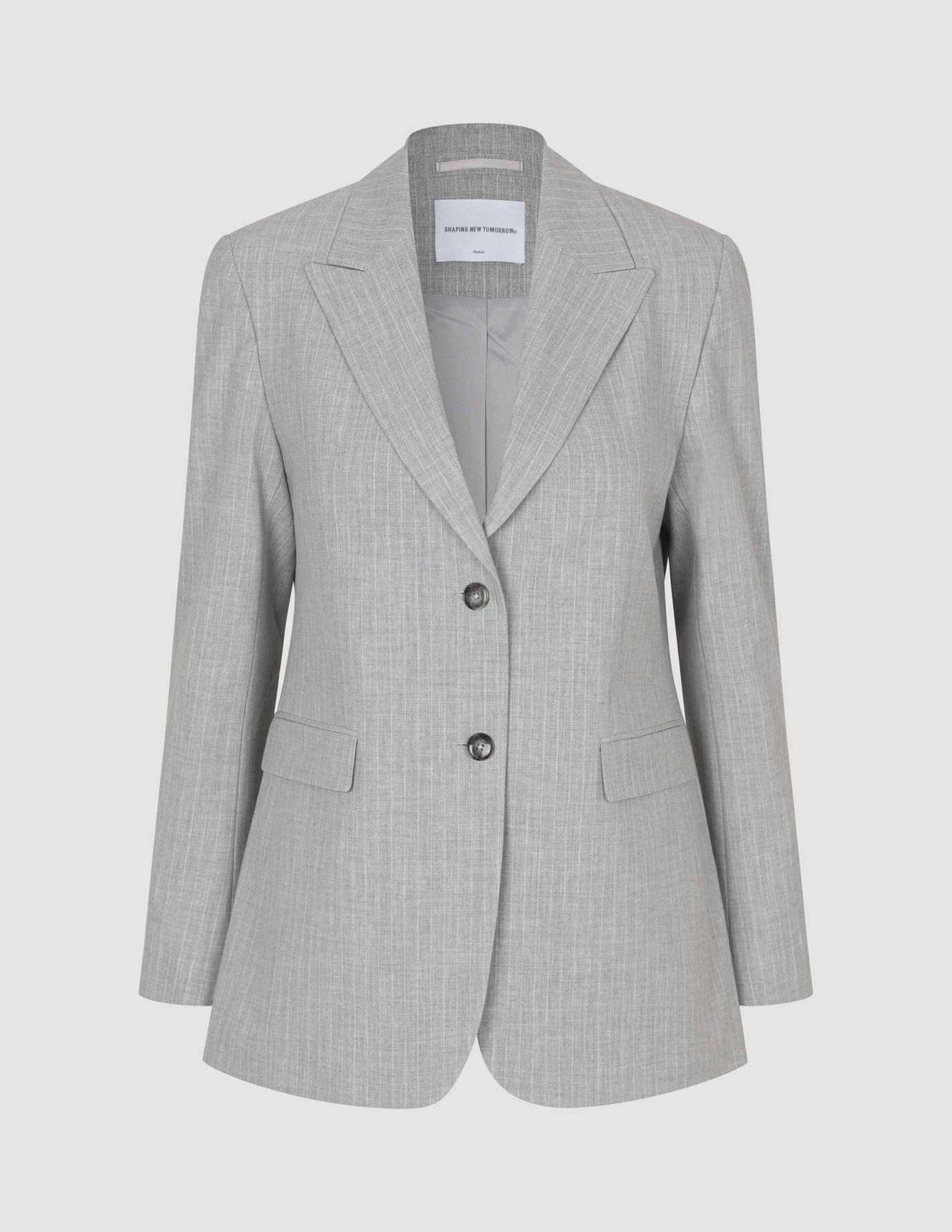 Premium Light Grey Pinstripe Suit Set - Tailored Blazer & Wide Leg Pants for Business, Office, and Formal Events | Men's Professional Attire