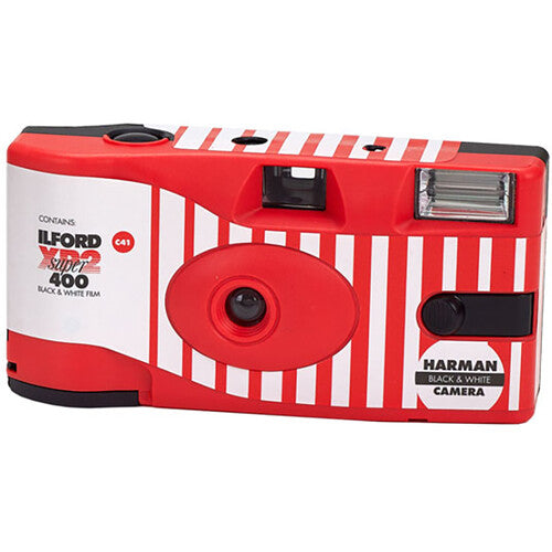 Ilford XP2 Super 400 ISO Disposable Camera with B&W Film - Perfect for Travel, Street Photography & Vintage Style Shots