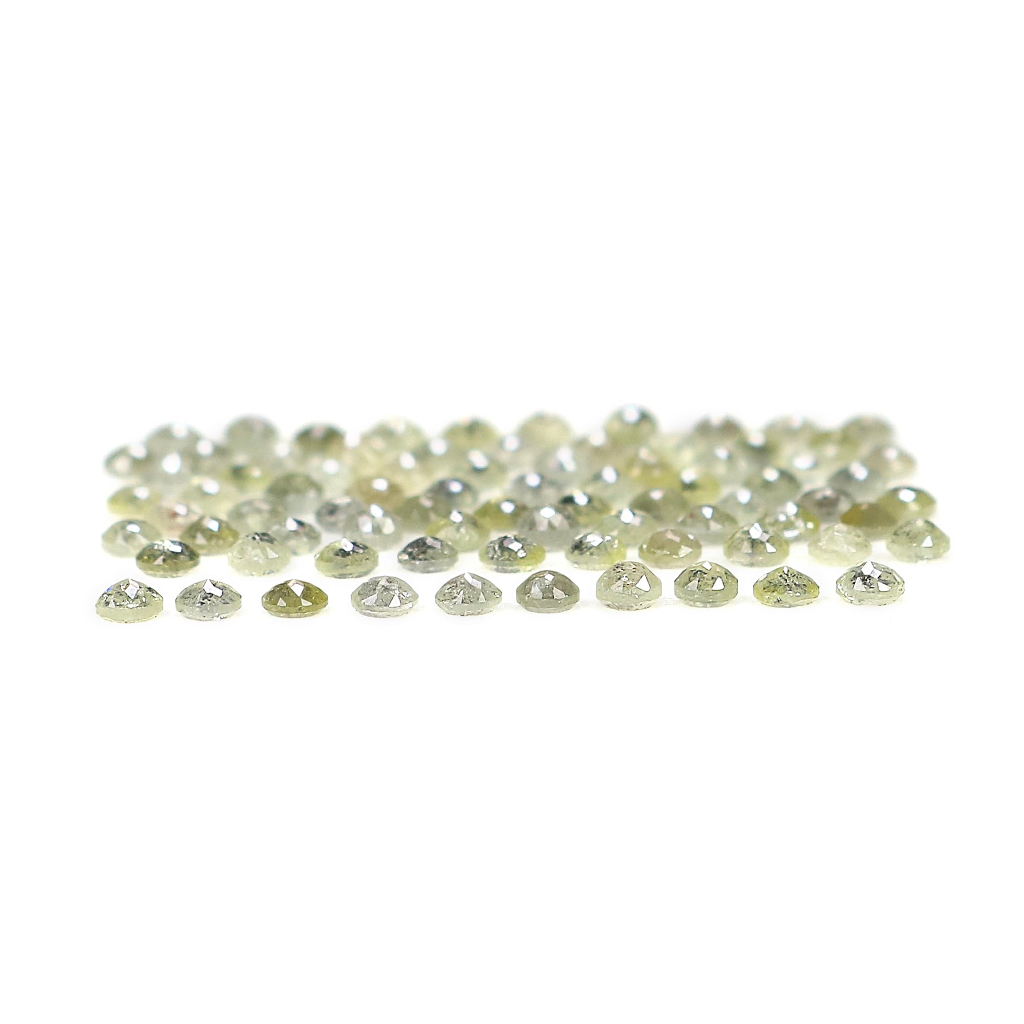 3.23 CT Natural Loose Grey Round Rose Cut Diamond - 2.10mm Premium Loose Gemstone for Jewelry Making, Engagement Rings & Fine Collections