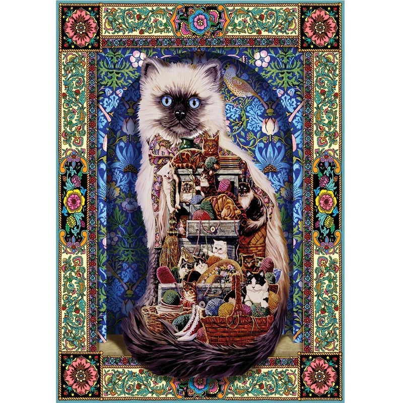 Holdson 1000-Piece Jigsaw Puzzle - Cat Fanciers: Cats Galore - Perfect for Family Game Night & Stress Relief