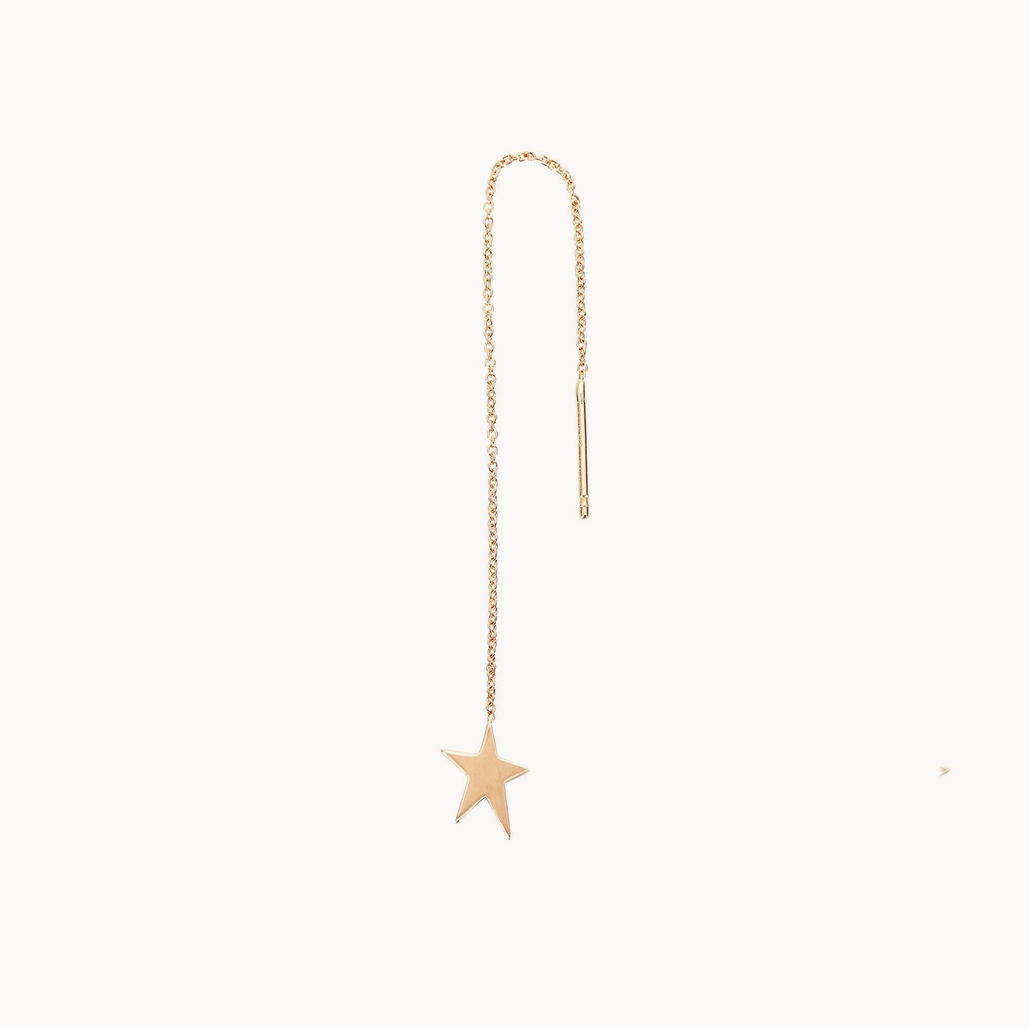 14K Yellow Gold Guidance Star Threader Earrings - Elegant & Dainty Jewelry for Everyday Wear, Parties & Special Occasions