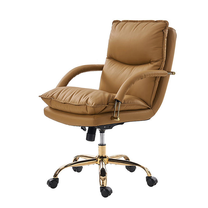 Waterproof PU Leather 360-Degree Swivel Office Chair - Ergonomic Desk Chair for Home & Office Workspace - Perfect for Long Hours of Sitting, Gaming, and Conference Rooms