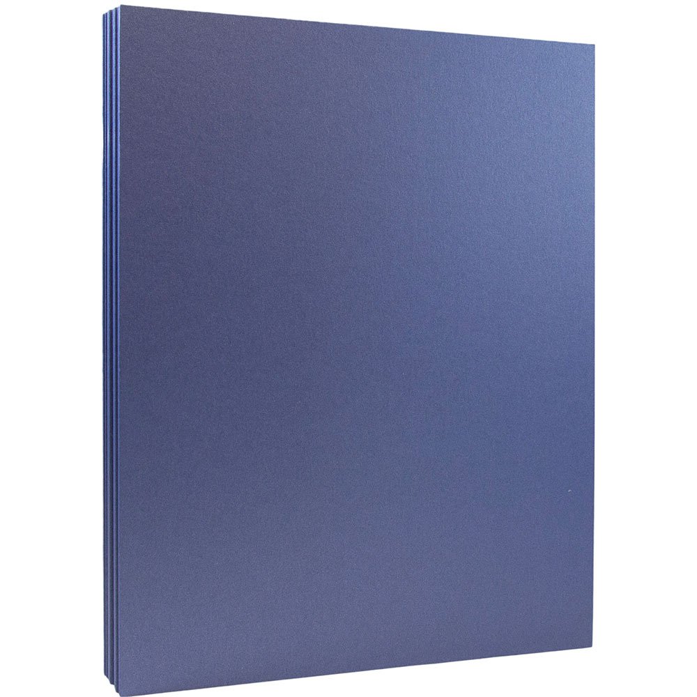 Premium JAM PAPER Metallic 105lb Cardstock - 8.5 x 11 Inch Cover Paper - 298 GSM Heavyweight - Sapphire Blue Stardream Metallic Finish - 250 Sheets per Pack - Perfect for Scrapbooking, Invitations & Premium Business Cards