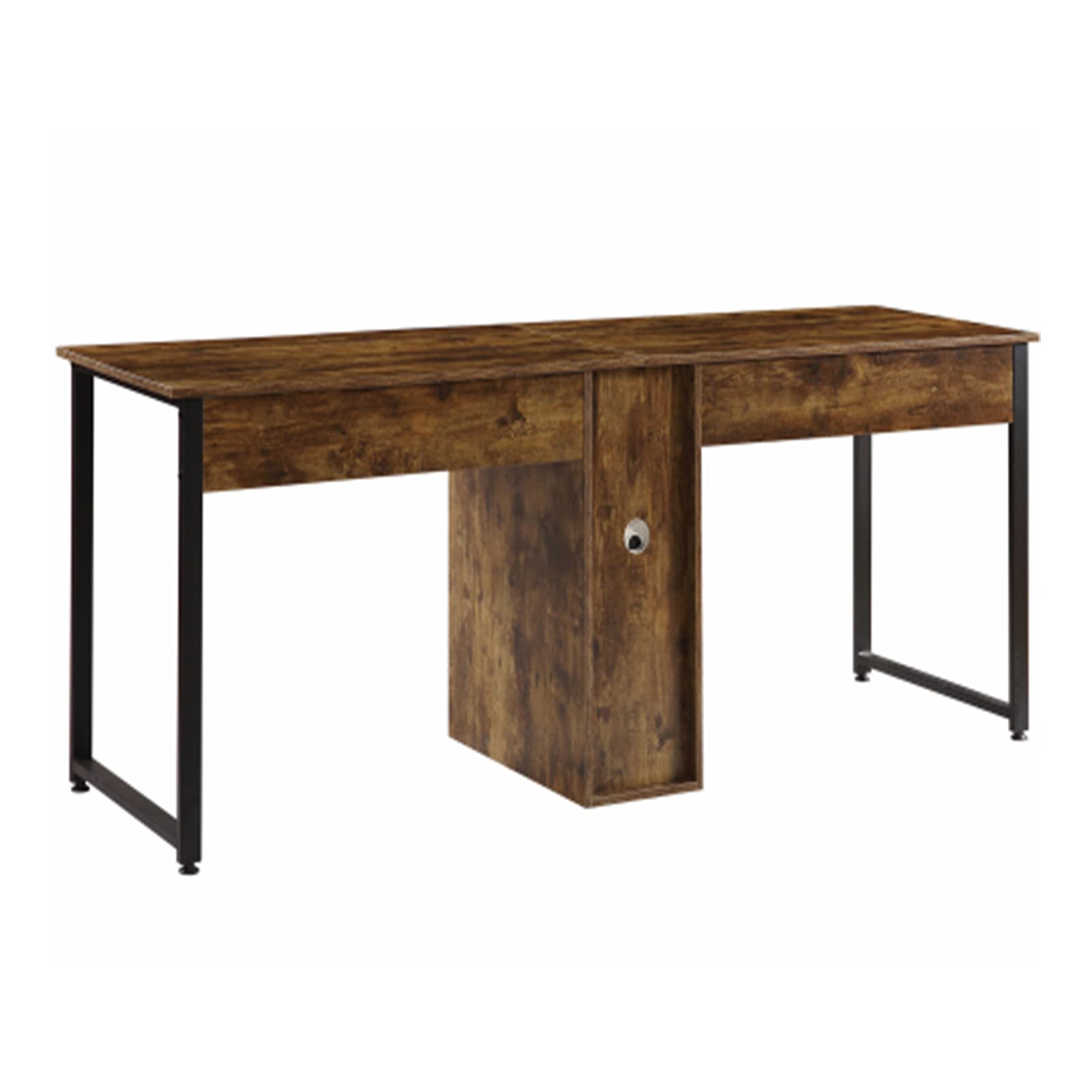 HEACH Home Office 2-Person Desk - Large Double Workstation Desk with Storage | Spacious Writing Desk for Home & Office | Perfect for Shared Workspaces, Remote Work & Study Areas
