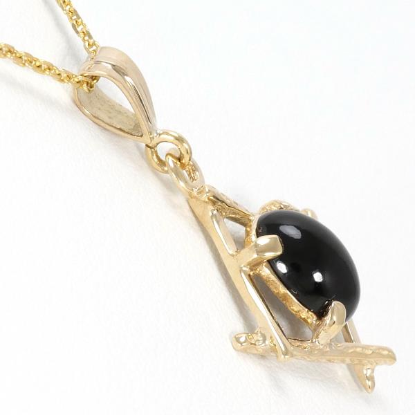 14K Yellow Gold Onyx Necklace for Women | Elegant Black Onyx Pendant Jewelry Gift for Birthday, Anniversary & Special Occasions