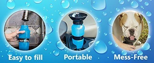 Portable 18oz Dog Water Bottle with Bowl - Auto Dog Mug for Pets, Travel & Outdoor Activities - Perfect for Hiking, Camping, and Daily Walks