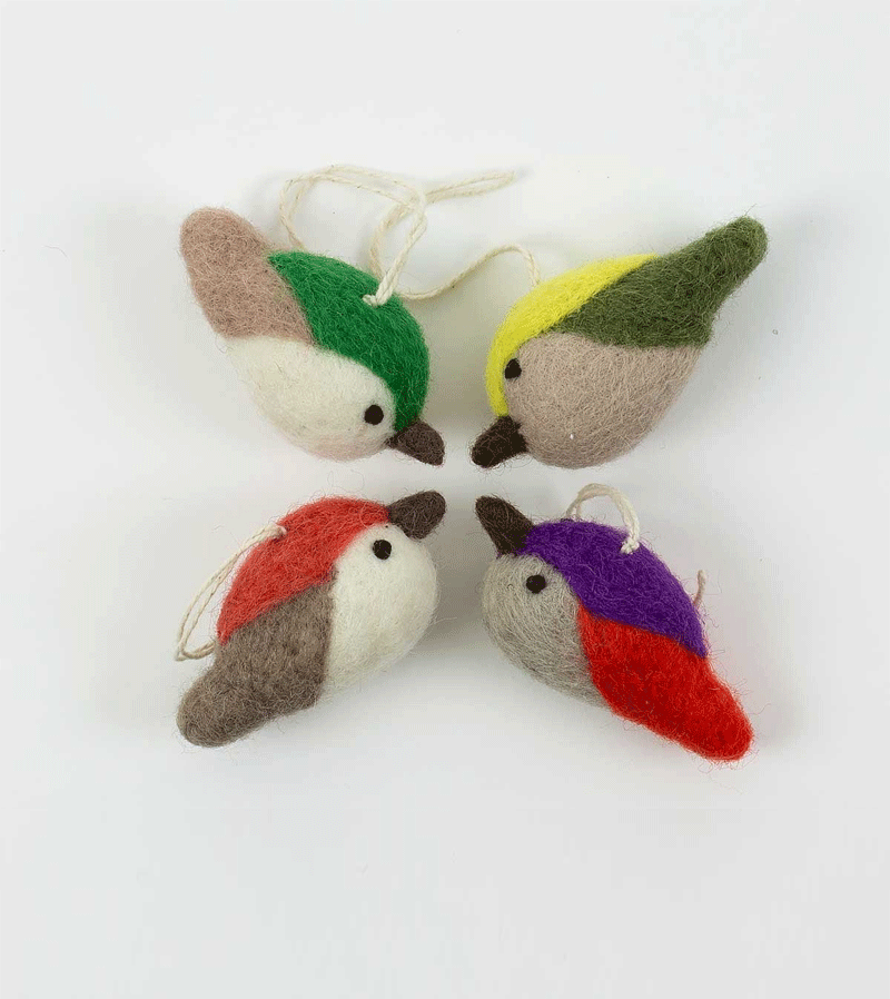 Handmade Hummingbird Felt Decorations - Vibrant AfroArt Wall Hanging for Home & Office Decor | Perfect for Living Room, Bedroom, Nursery & Gift Giving