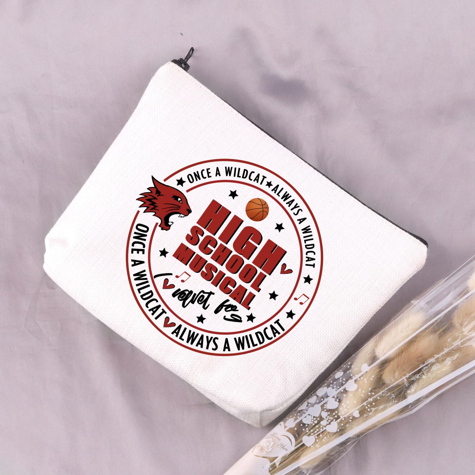 UJIMS High School Musical Series East High Wildcats Themed Makeup Bag - Perfect Gift for Theatre Fans & Musical Lovers (Great for School, Travel & Cosmetics Storage)