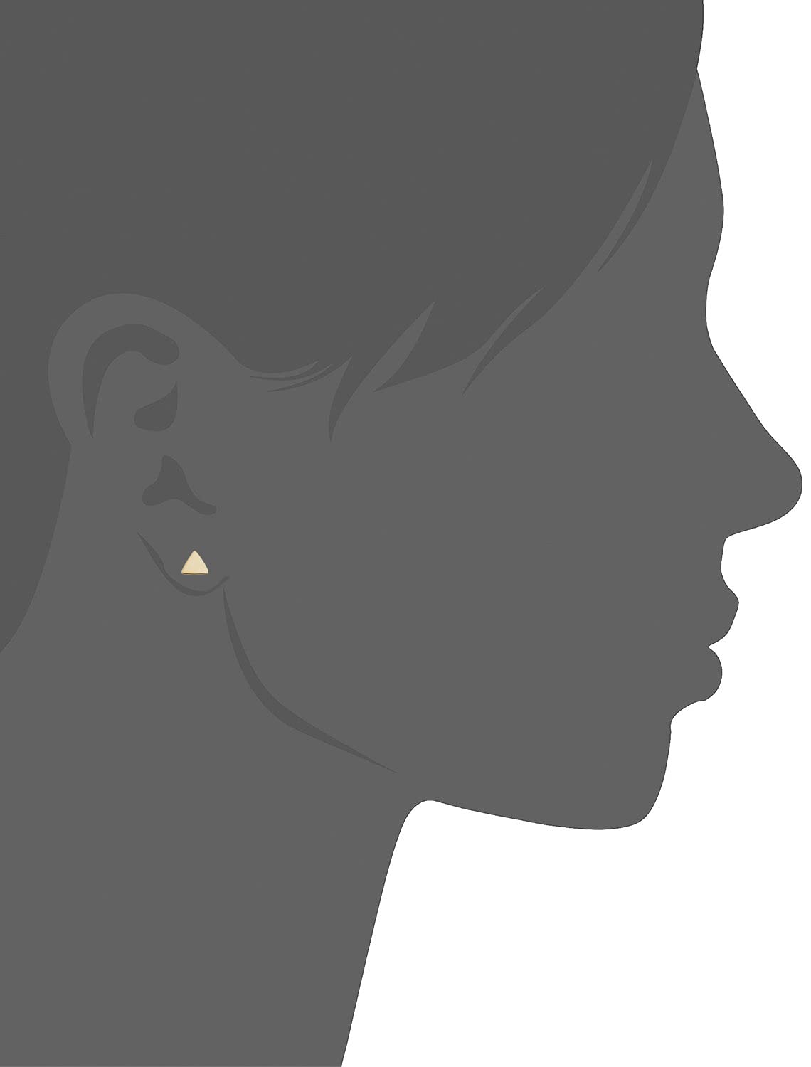 14K Yellow Gold Triangle Stud Earrings for Women - Minimalist Italian Jewelry | Perfect for Everyday Wear, Gifts & Special Occasions