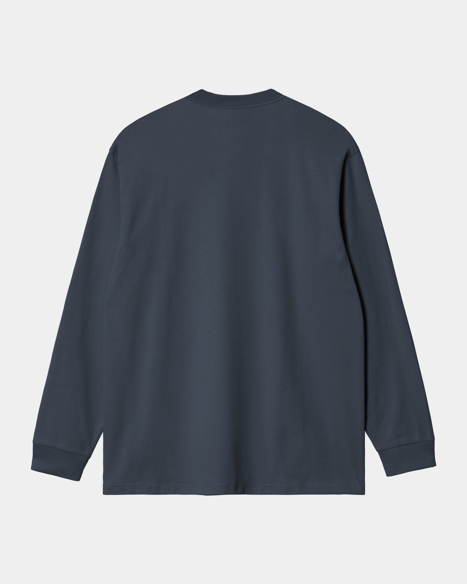 Chase Long Sleeve T-Shirt for Men | Soft Cotton Casual Shirt in Dusky Blue | Perfect for Everyday Wear & Layering
