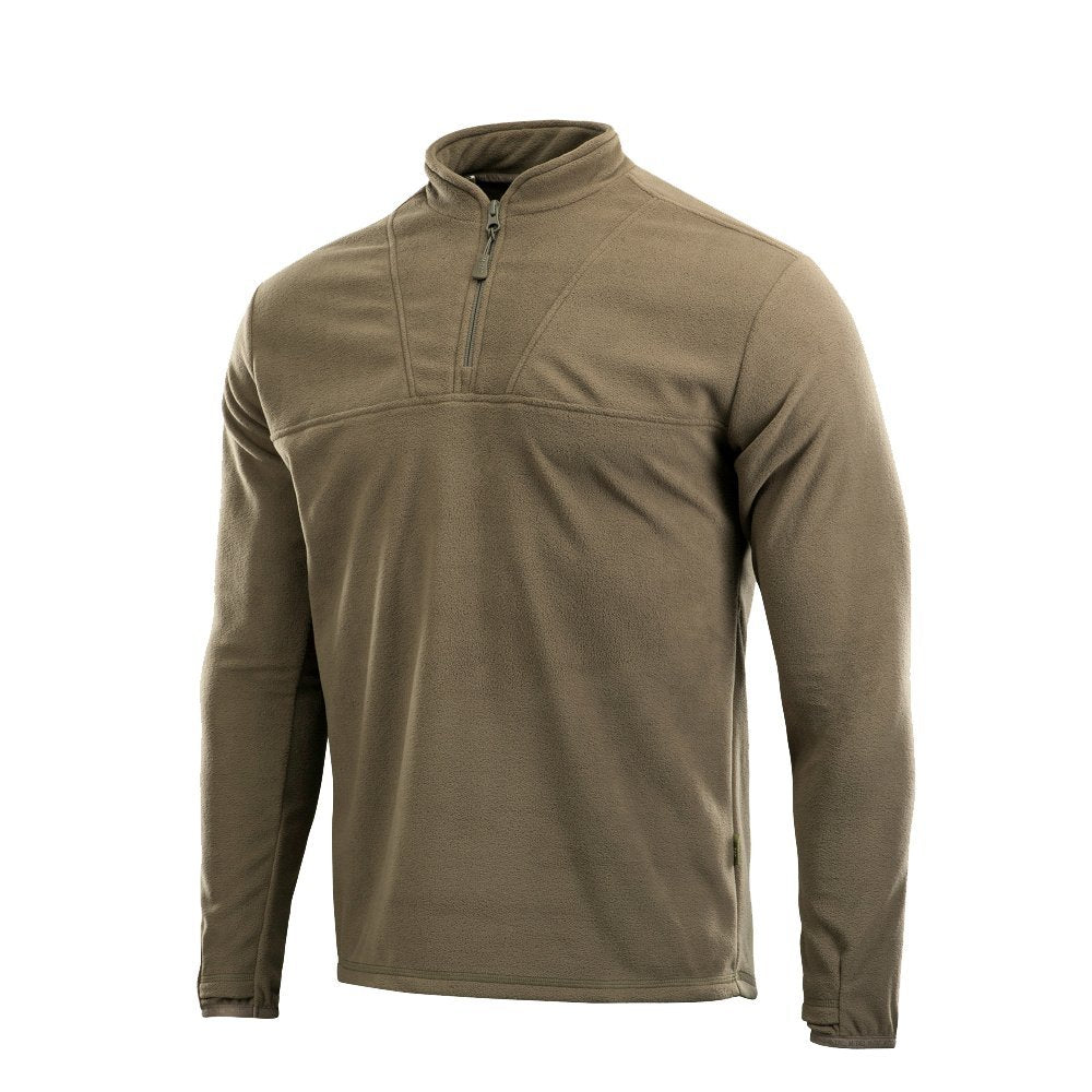 M Tac Delta Fleece Jacket - Tactical Quarter Zip Sweater for Men | Warm Military Style Underwear Top | Perfect for Outdoor Hiking, Camping & Cold Weather Activities