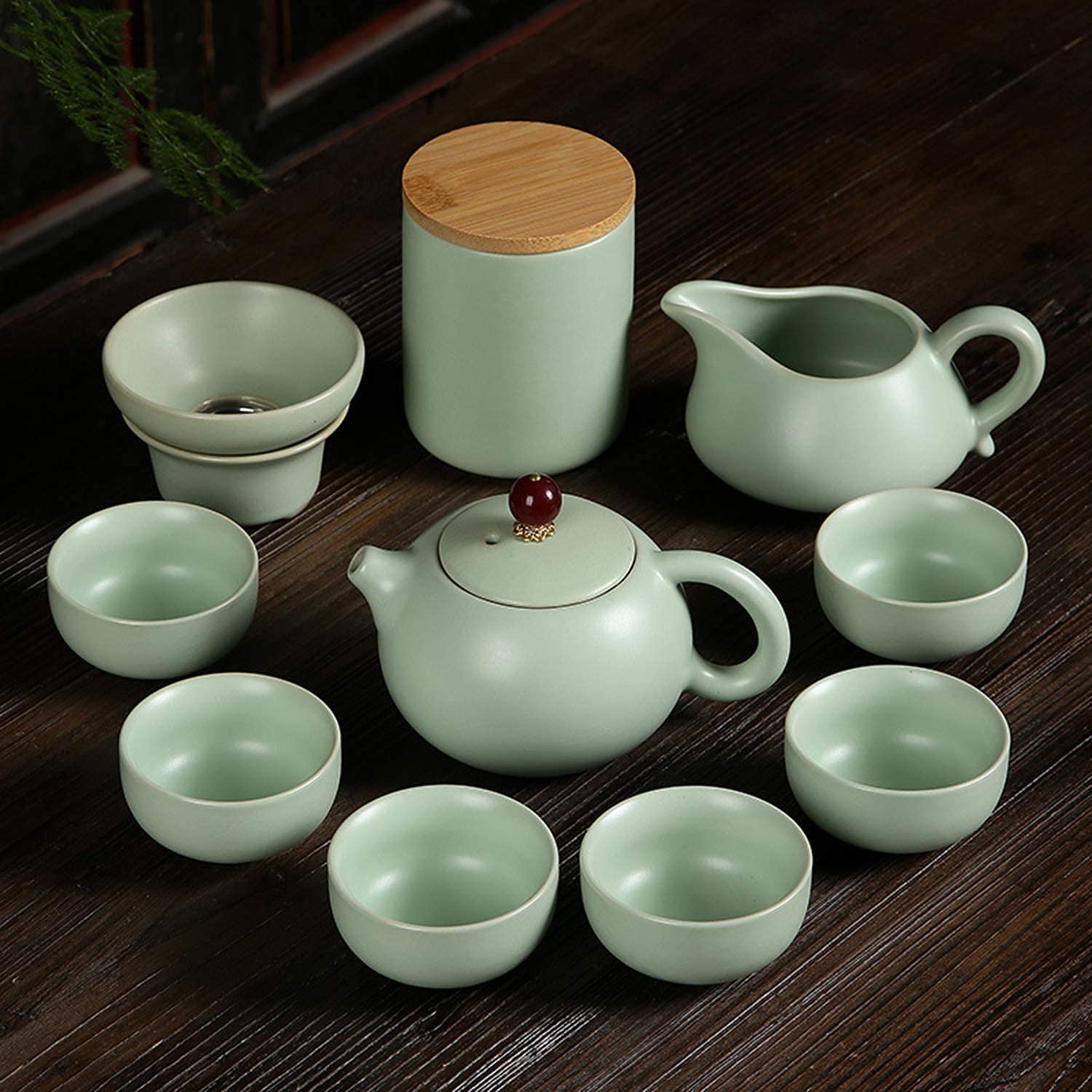 Premium Chinese Ceramic Tea Pot Infuser Set with Tray - Portable Porcelain Teapot & Cups for Outdoor Picnic, Business Travel, Hotel Stay & Home Tea Ceremony (4-Piece Set, Color Options) | Perfect Gift for Tea Lovers