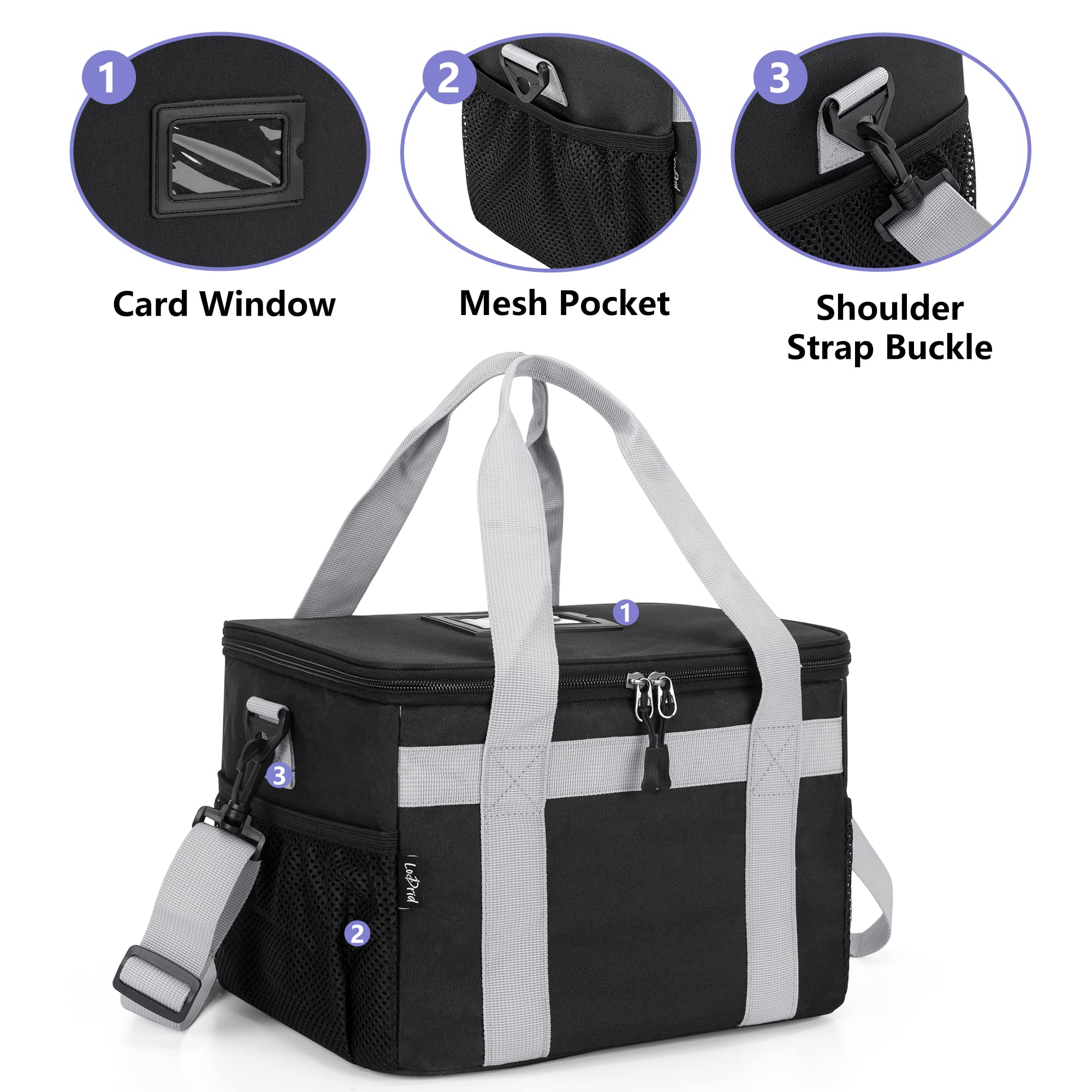LoDrid Reusable 6-Cup Drink Carrier with 2 Handles - Perfect for Coffee, Bubble Tea & Smoothie Delivery - Ideal for Restaurants, Cafes & Food Trucks