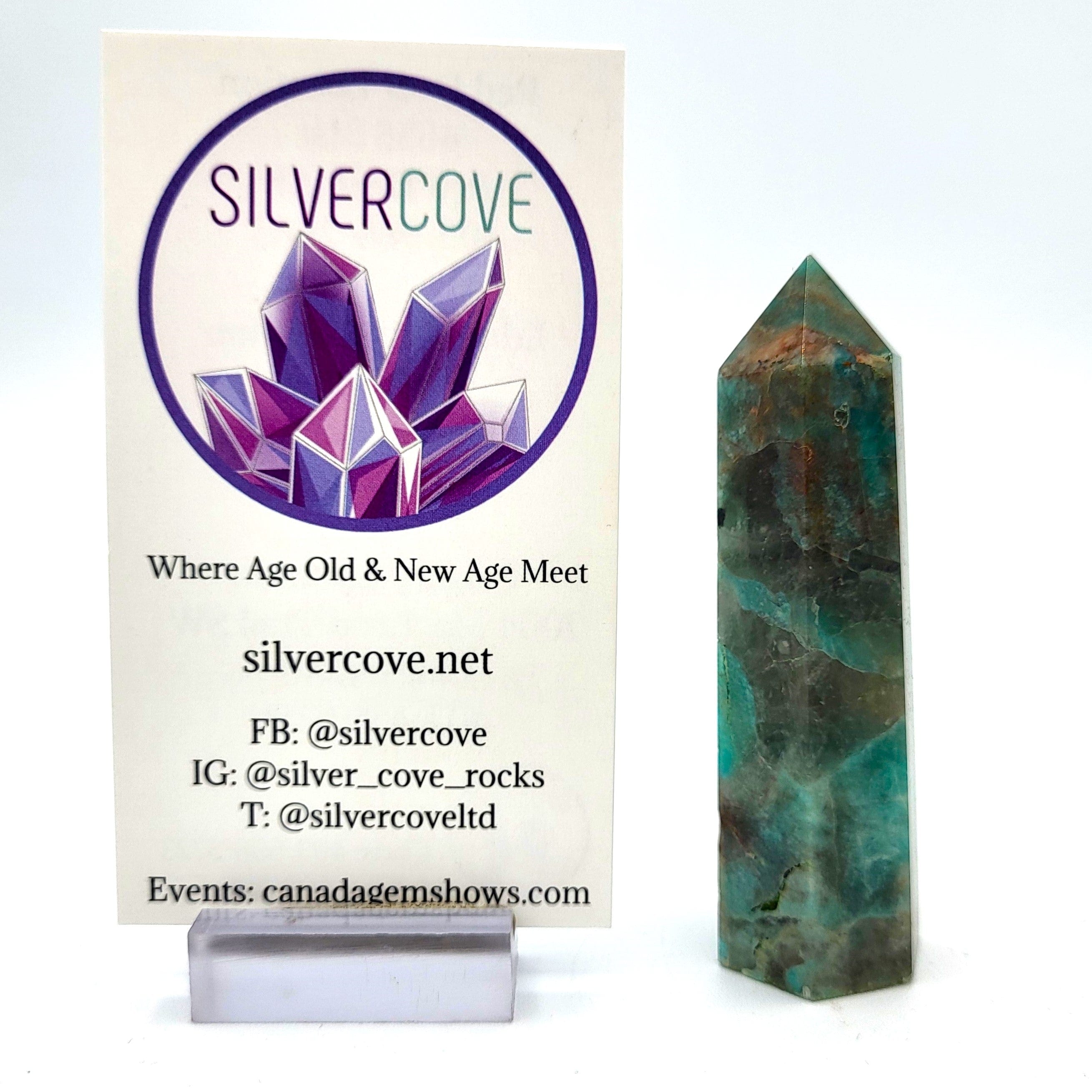 Natural Amazonite Crystal Tower - Healing Stone for Meditation, Reiki, and Home Decor | Spiritual Energy Enhancer for Office & Living Space
