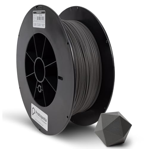 Protopasta Ferromagnetic Iron PLA 3D Printer Filament - 45% Metal-Filled Composite Filament (2kg Spool) | High-Strength Metallic PLA for Industrial Prototyping, Artistic Sculptures & DIY Projects