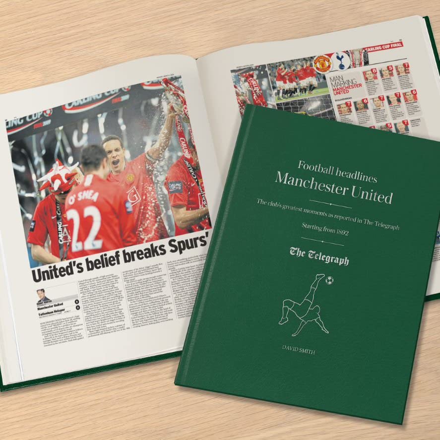 Premium Personalized Special Edition Football Newspaper Book - Unique Gift for Sports Fans - Perfect for Birthdays, Anniversaries & Memorabilia Collectors