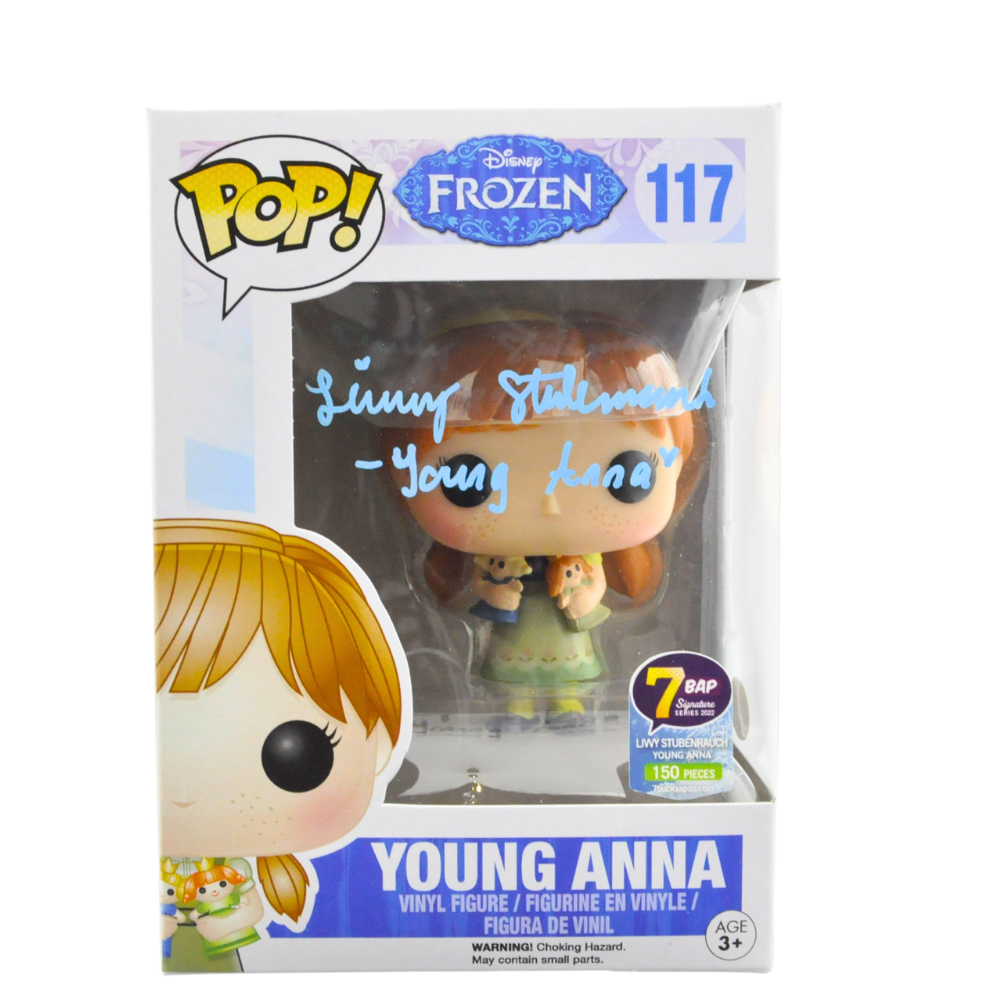 Livvy Stubenrauch Signed Young Anna Pop Vinyl Figure - Frozen Collectible Limited Edition 117/150 - Perfect for Disney Fans & Animation Collectors