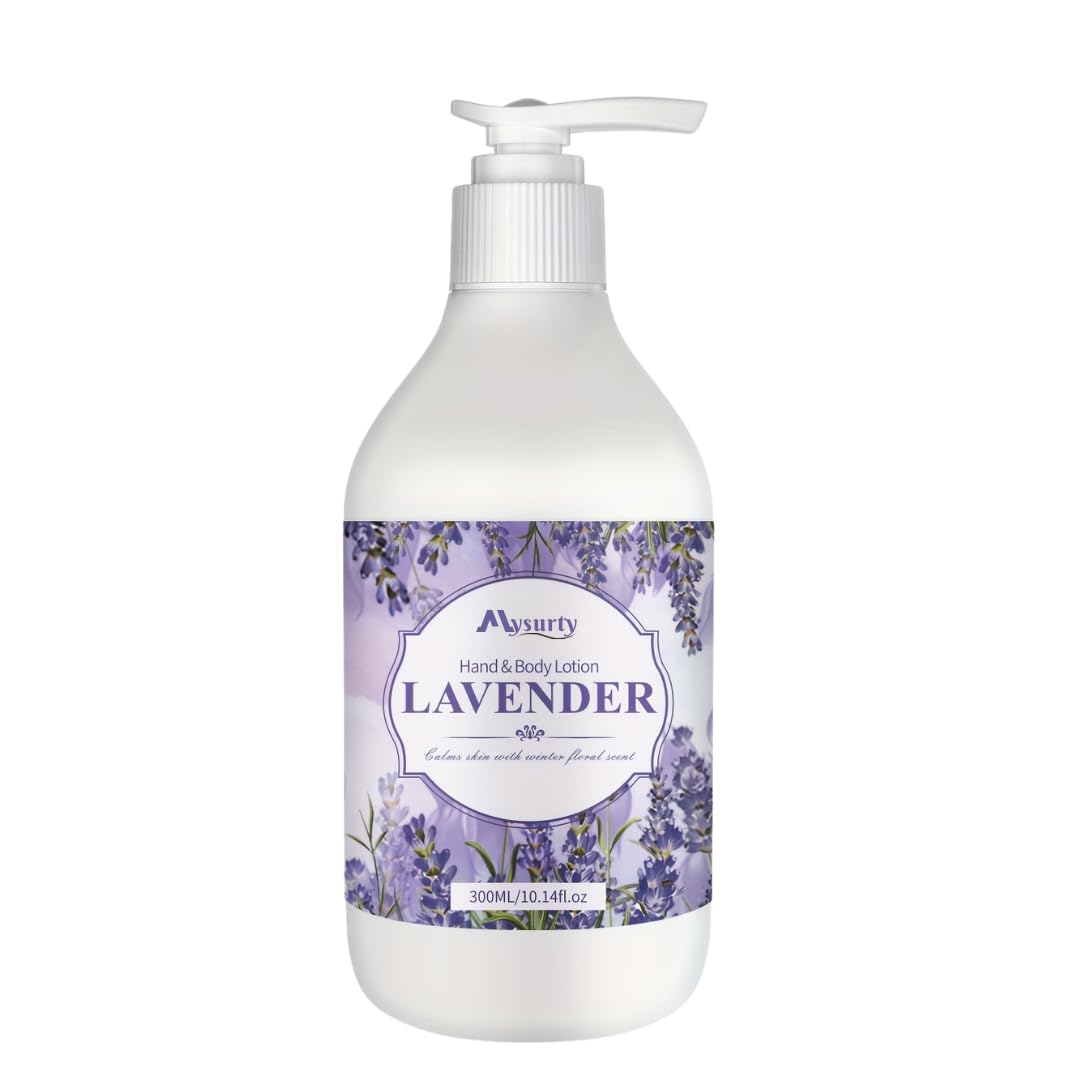 Lavender Hand and Body Lotion for Dry Skin - Deep Moisturizing Cream for Men & Women - 300ml Hydrating Daily Moisturizer with Natural Ingredients - Perfect for Home, Office & Travel Use