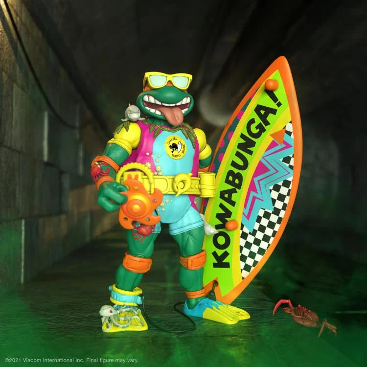 Teenage Mutant Ninja Turtles ULTIMATES! Sewer Surfer Mike Action Figure - Collectible TMNT Toy for Kids & Adults - Perfect for Display, Play & Nostalgic Gift Giving
