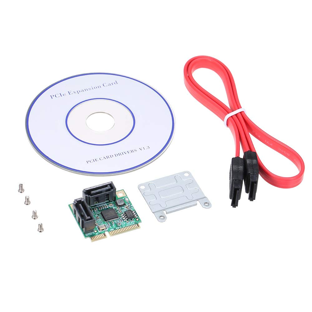 Mini PCI-E to SATA3 Expansion Card - 2 Port SATA III Controller Adapter for SSD/HDD - Upgrade Laptop Storage for Gaming, Editing & Data Backup