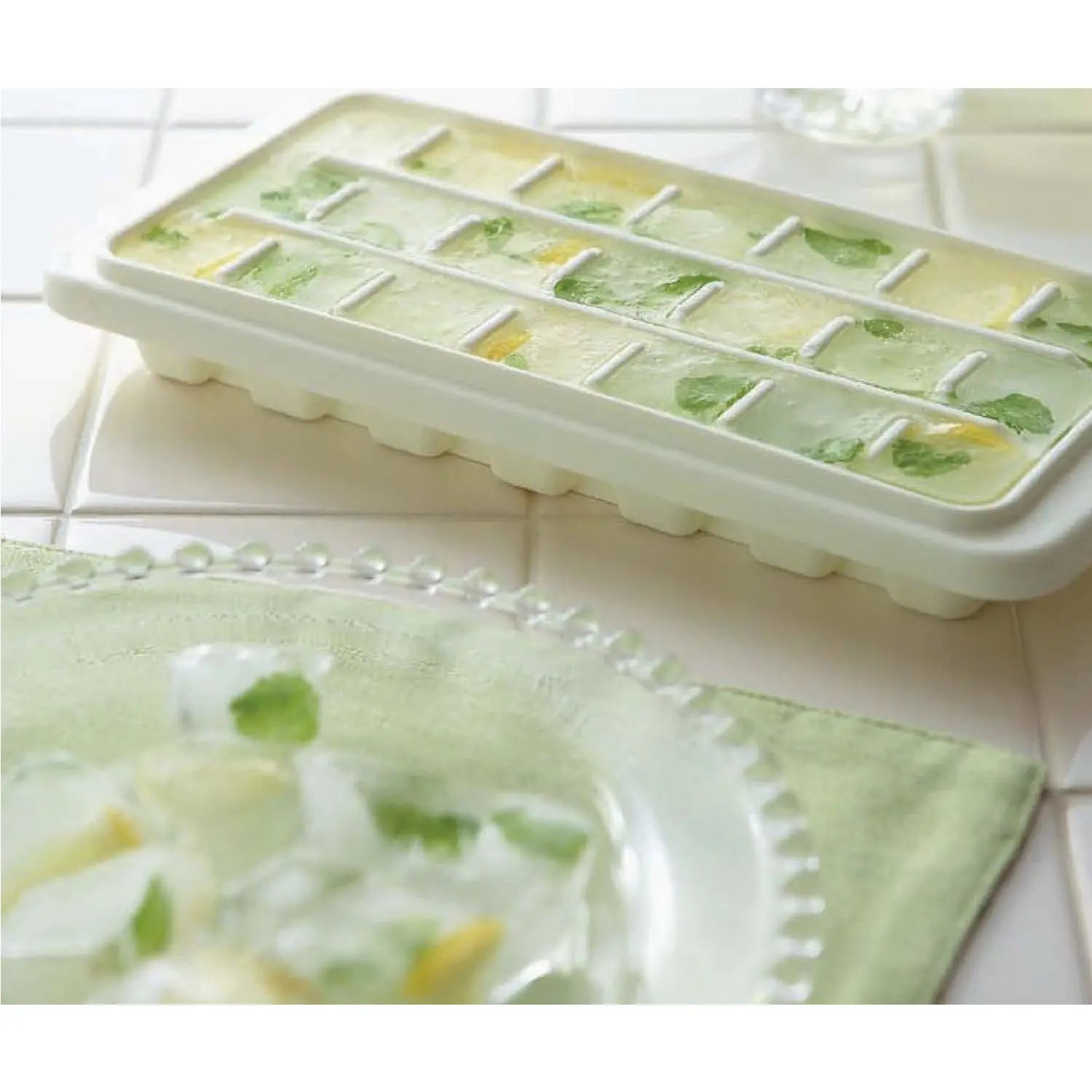 Premium Lustroware Polypropylene Ice Cube Tray Set - 14 Pieces | BPA-Free, Durable & Flexible Ice Makers for Cocktails, Smoothies & Beverages | Perfect for Home Bars, Parties & Daily Use