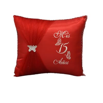Quinceanera Sweet 16 Accessory Set - 159 Butterfly Theme Tiara & Pillow | Perfect for Quinceañera Decorations, Birthday Gifts & Special Occasions