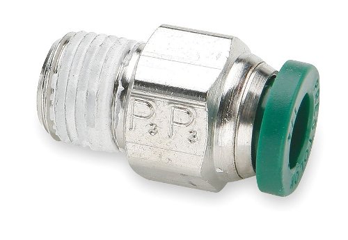 Prestolok PLP Nickel Plated Brass Male Connector Push-to-Connect Fitting - 1/2