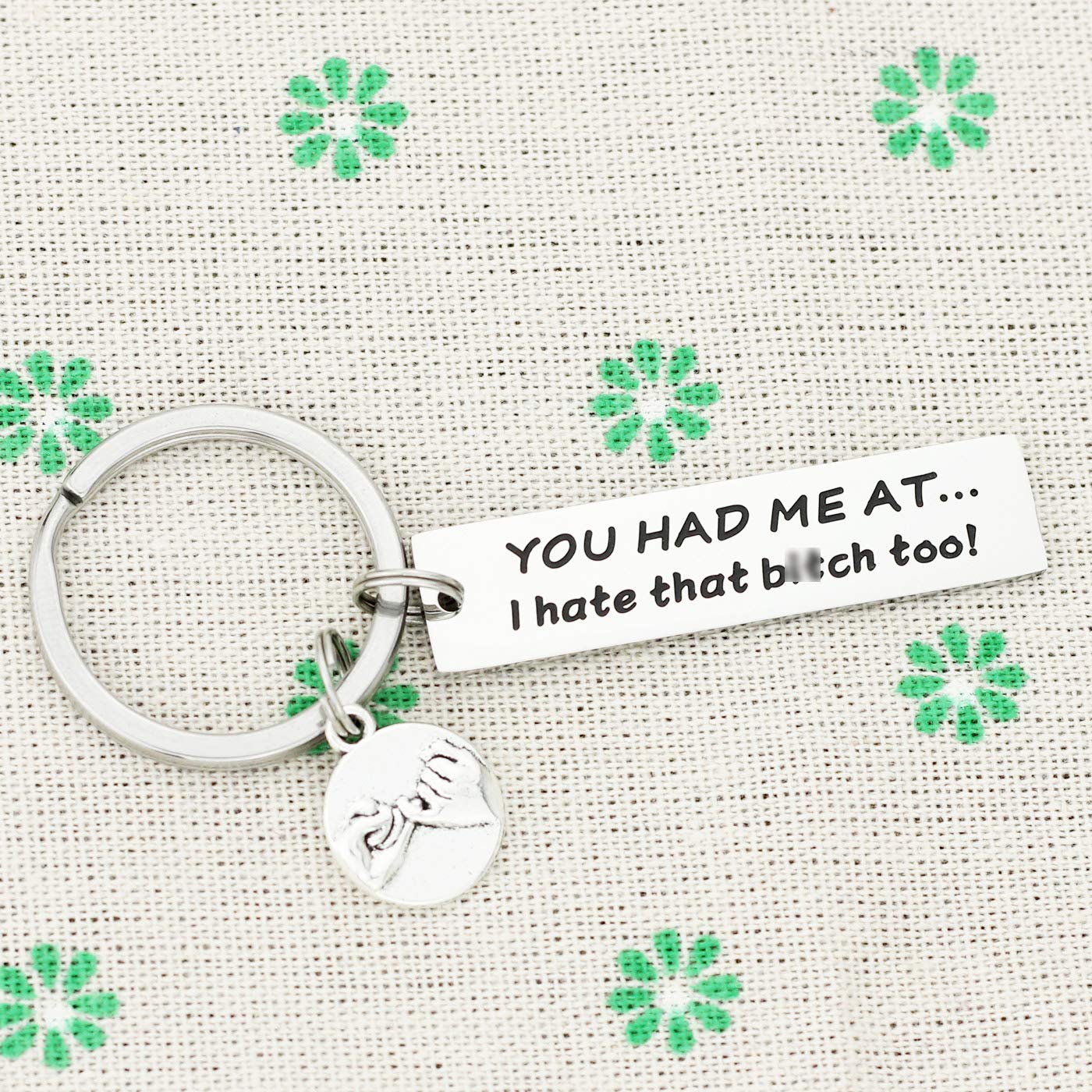Funny BFF Keychains for Women - Best Friend Jewelry Gifts for Besties, Female Friendship Keychains, Perfect for Birthdays, Anniversaries, and Everyday Carry