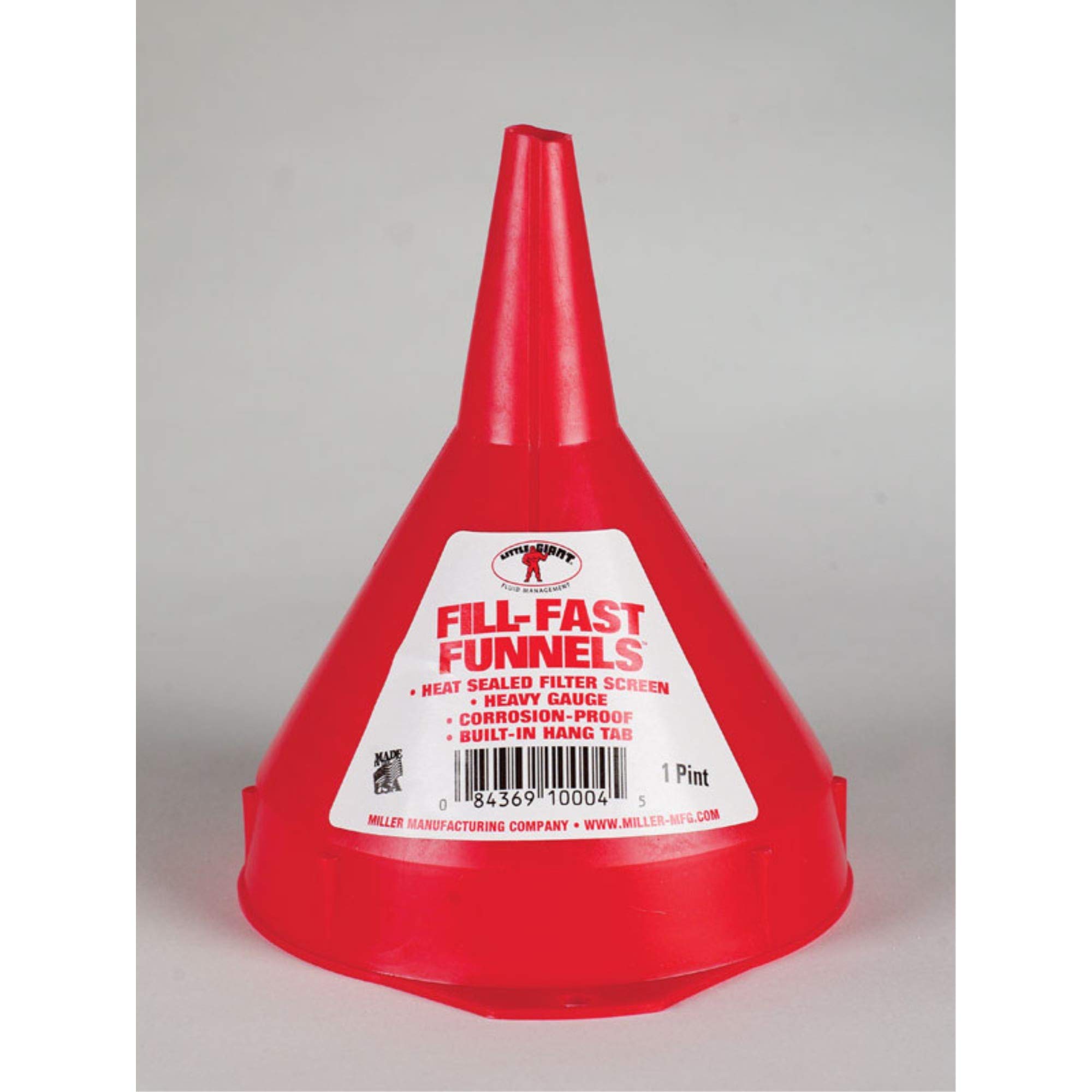Little Giant Fill-Fast Funnel with Extension - Durable Fuel Funnel for Gas, Oil & Diesel - Corrosion Proof Polyethylene - Made in USA - 1 Pint Capacity - Perfect for Automotive, Marine & Lawn Equipment Maintenance