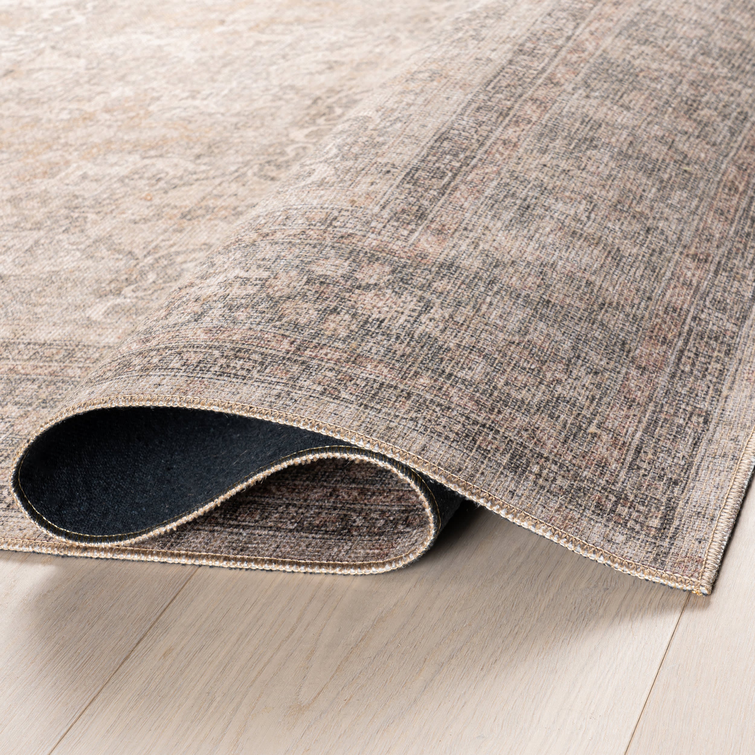 Stylish Avalon Antiqued Jute Blend Rug in Dark Beige - Perfect for Boho Living Room, Bedroom or Office Decor
