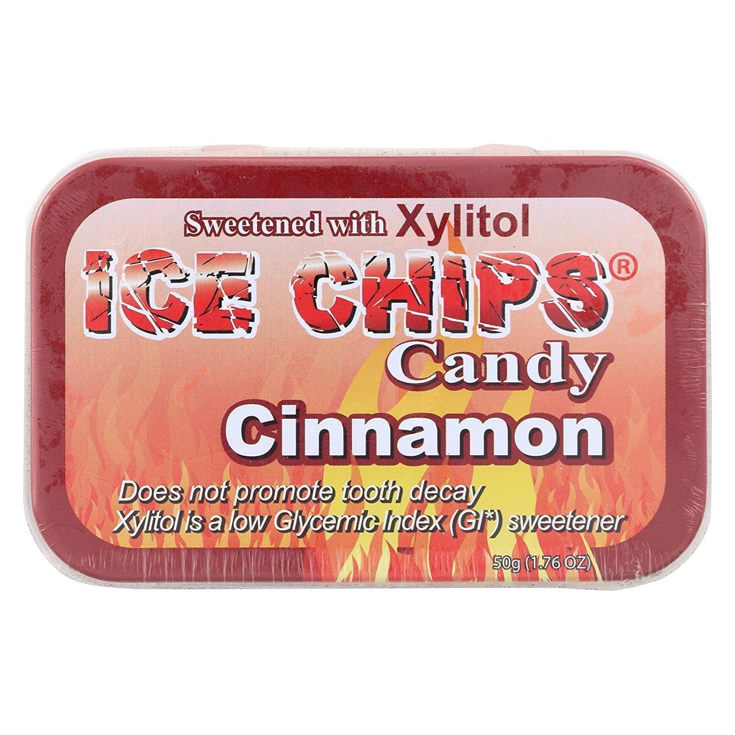 Ice Chips Candy Cinnamon Hard Candy - Sugar Free, Xylitol Sweetened, Keto Friendly - Perfect for Low Carb Diets, Office Snacks & Holiday Stocking Stuffers