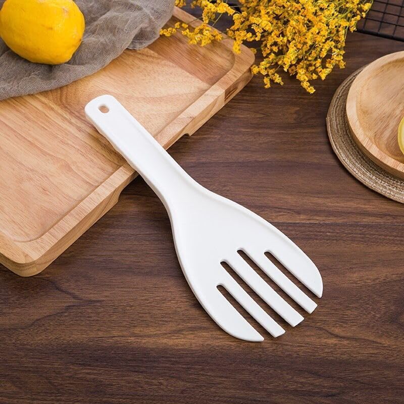 White Jumbo Large Plastic Rice Paddle Spatula - 10.63