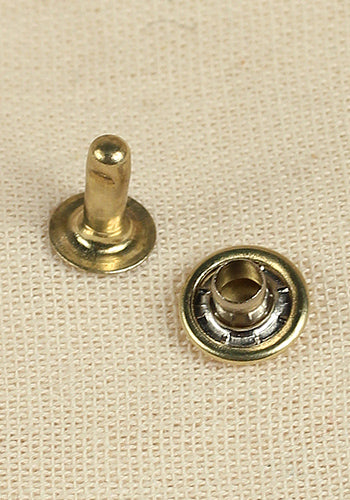 9.0 x 8.5mm Hollow Rivets - Iron & Brass Fasteners for Leather Craft, Metal Fabrication & DIY Projects