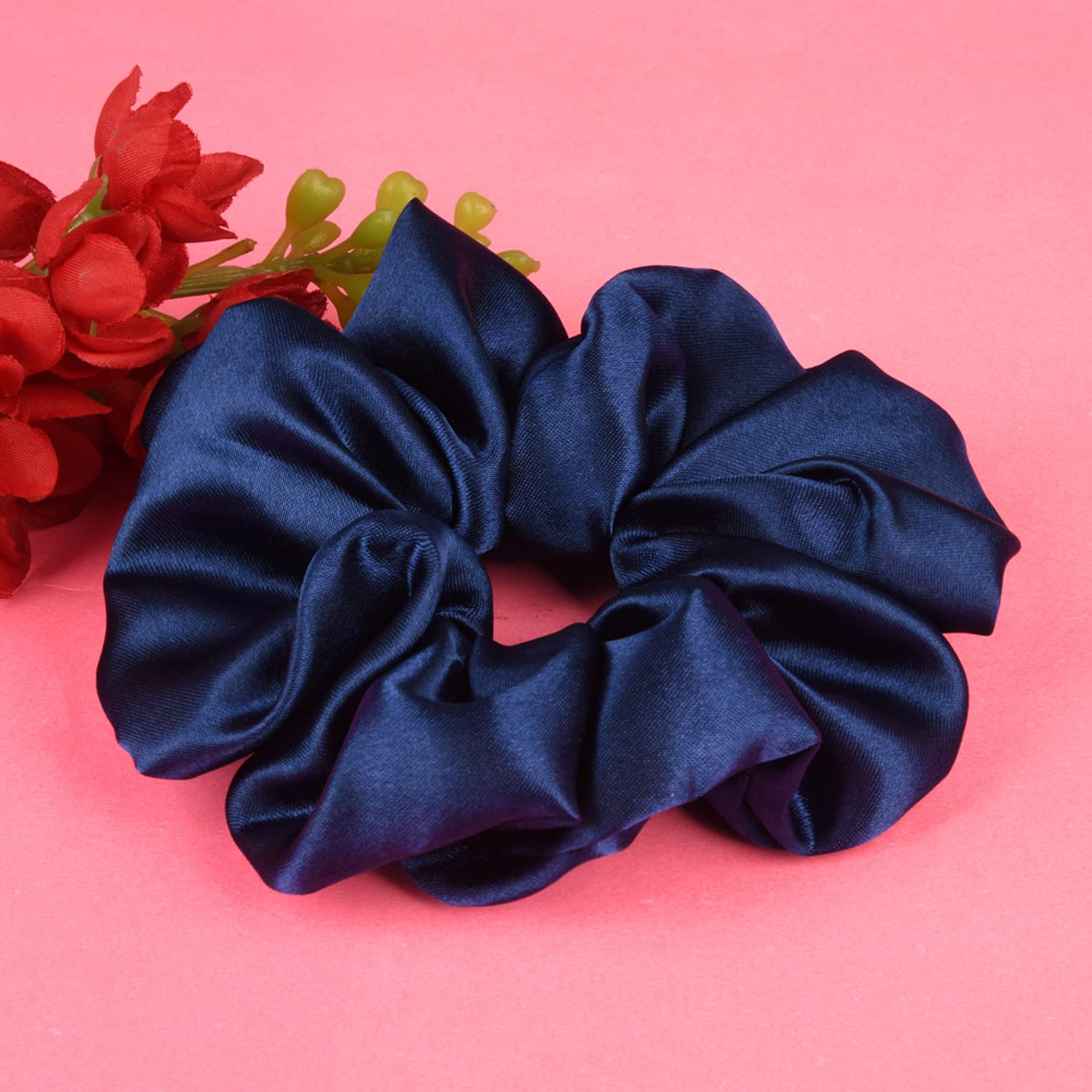 Matkooz Satin Silk Premium Sleeping Cap for Women - Double Layered Stretchable Hair Bonnet with Scrunchies Set - Adjustable for All Head Sizes - Perfect for Nighttime Hair Protection & Travel