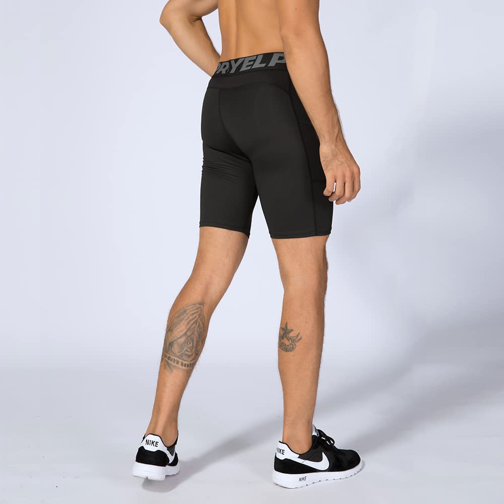 Men's Compression Shorts - Moisture Wicking Baselayer Workout Shorts for Running, Basketball & Gym | Cool Dry Active Underwear for Sports & Training