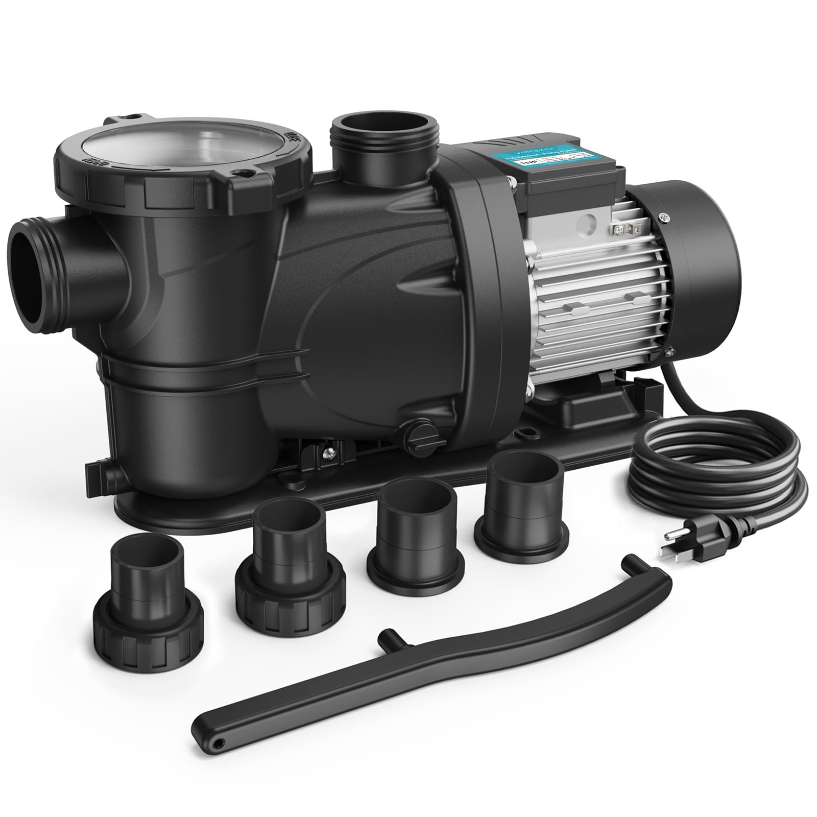 1 HP Above Ground Pool Pump, 115V, 4800GPH High Flow Swimming Pool Pump with 1.25