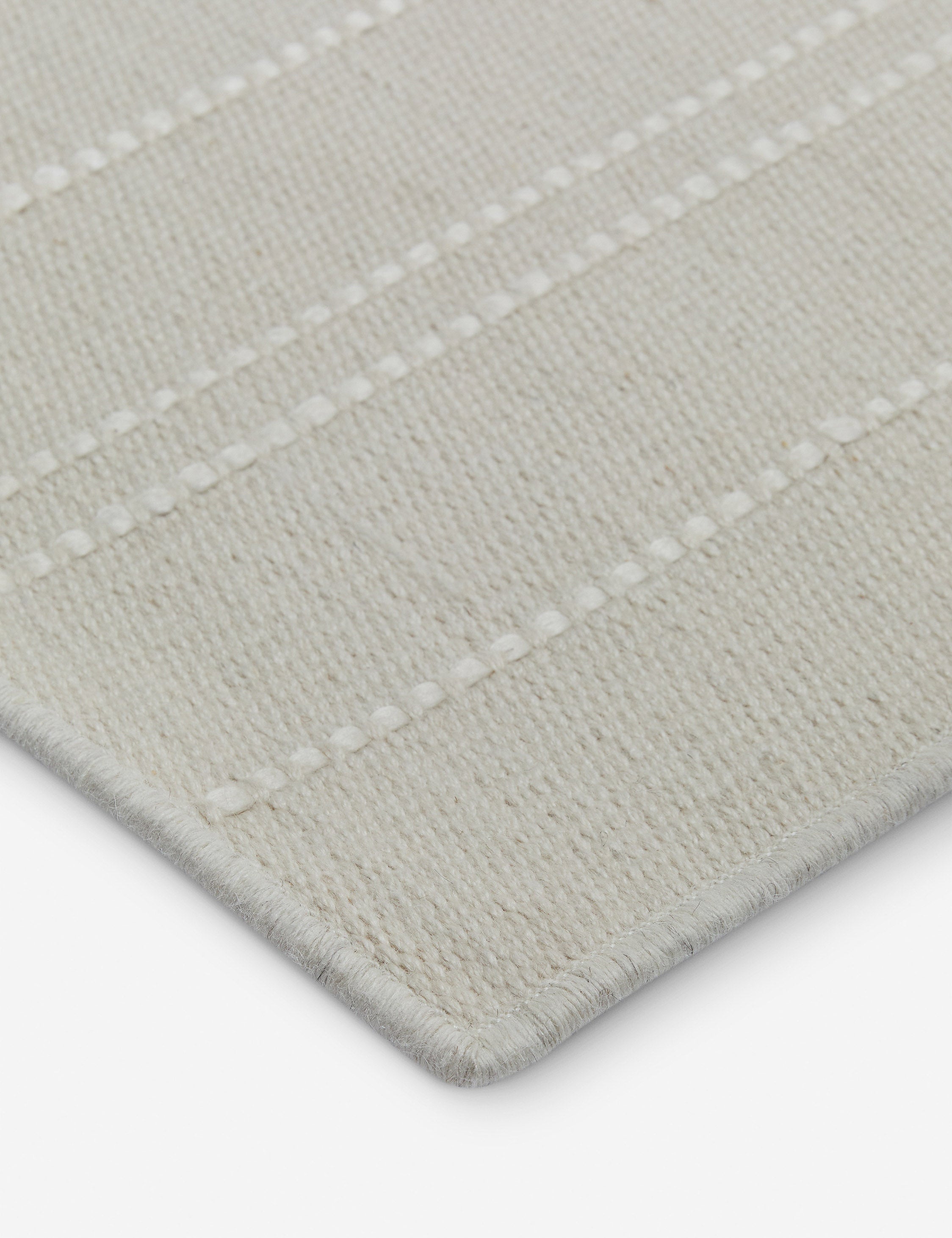 Custom Vellani Flatweave Rug - Ivory 5.5'x6' Handwoven Cotton Area Rug for Living Room, Bedroom & Dining Room Decor