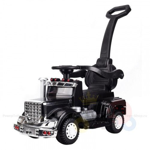 KidsVIP 6V Battery-Powered Remote Control Ride-On Truck Toy - Big Rig Edition with Traction Wheels, Detachable Parent Push Handle, Safety Guards, Horn & Lights - Perfect for Indoor & Outdoor Play for Toddlers Ages 2-5