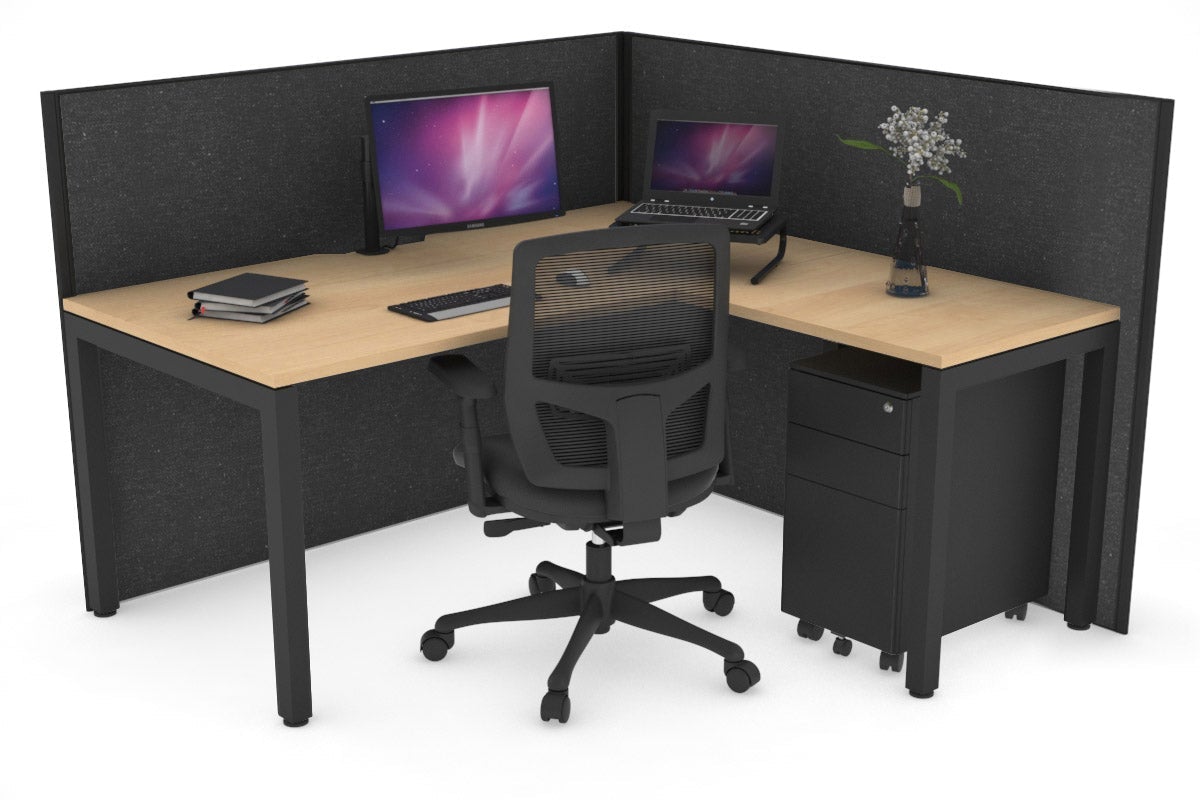 Horizon Quadro Square Legs L-Shaped Corner Office Desk - 55