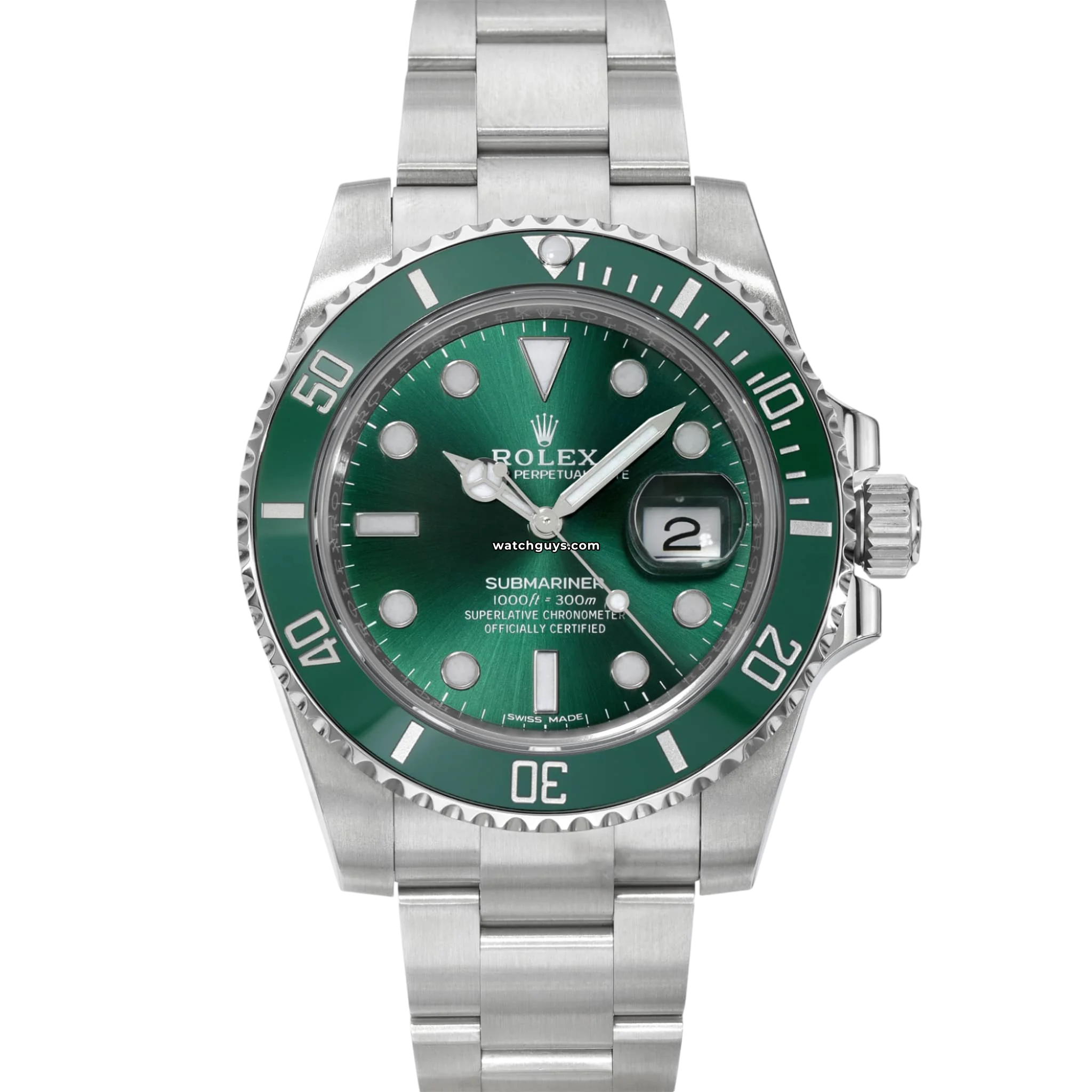 Original Rolex Submariner 116610LV Hulk Men's Luxury Green Ceramic Dive Watch - Perfect for Diving, Business & Special Occasions