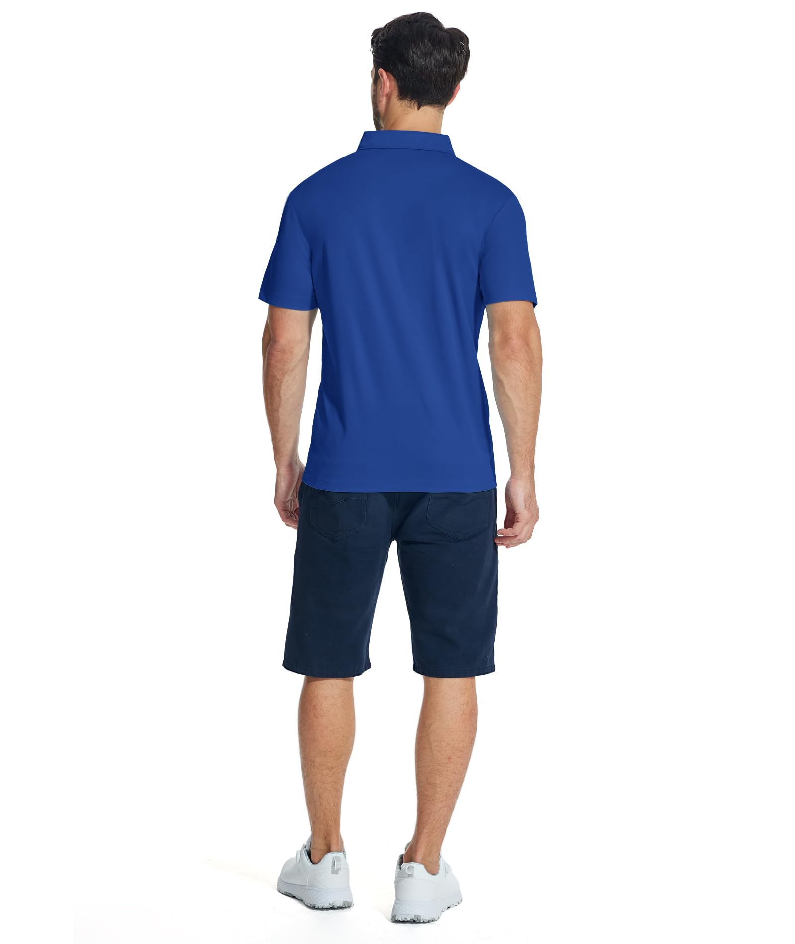 Men's Lightweight Short Sleeve Polo Shirt with Quarter Zip & Pocket - Classic Casual Golf Shirt for Men - Perfect for Golf, Work, and Everyday Wear