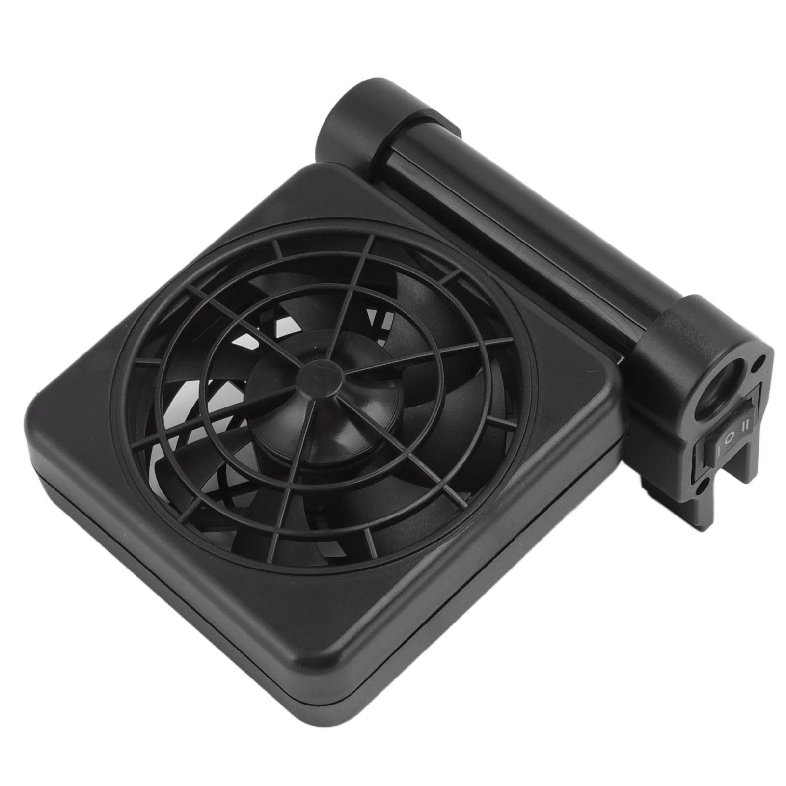 12V Mini Aquarium Cooling Fan with US Plug - 100-240V DC Fish Tank Cooler for Freshwater & Saltwater Tanks - Perfect for Summer Heat Control and Oxygenation