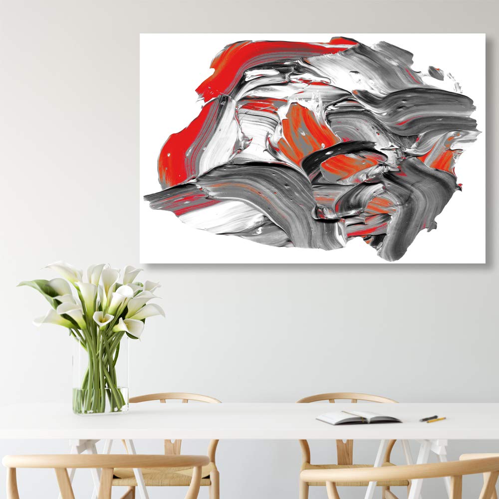 Abstract Oil Texture Canvas Wall Art - 32x48 Inch Framed Painting for Bedroom & Living Room Decor | Modern Home Wall Decorations | Perfect for Housewarming Gifts & Interior Design