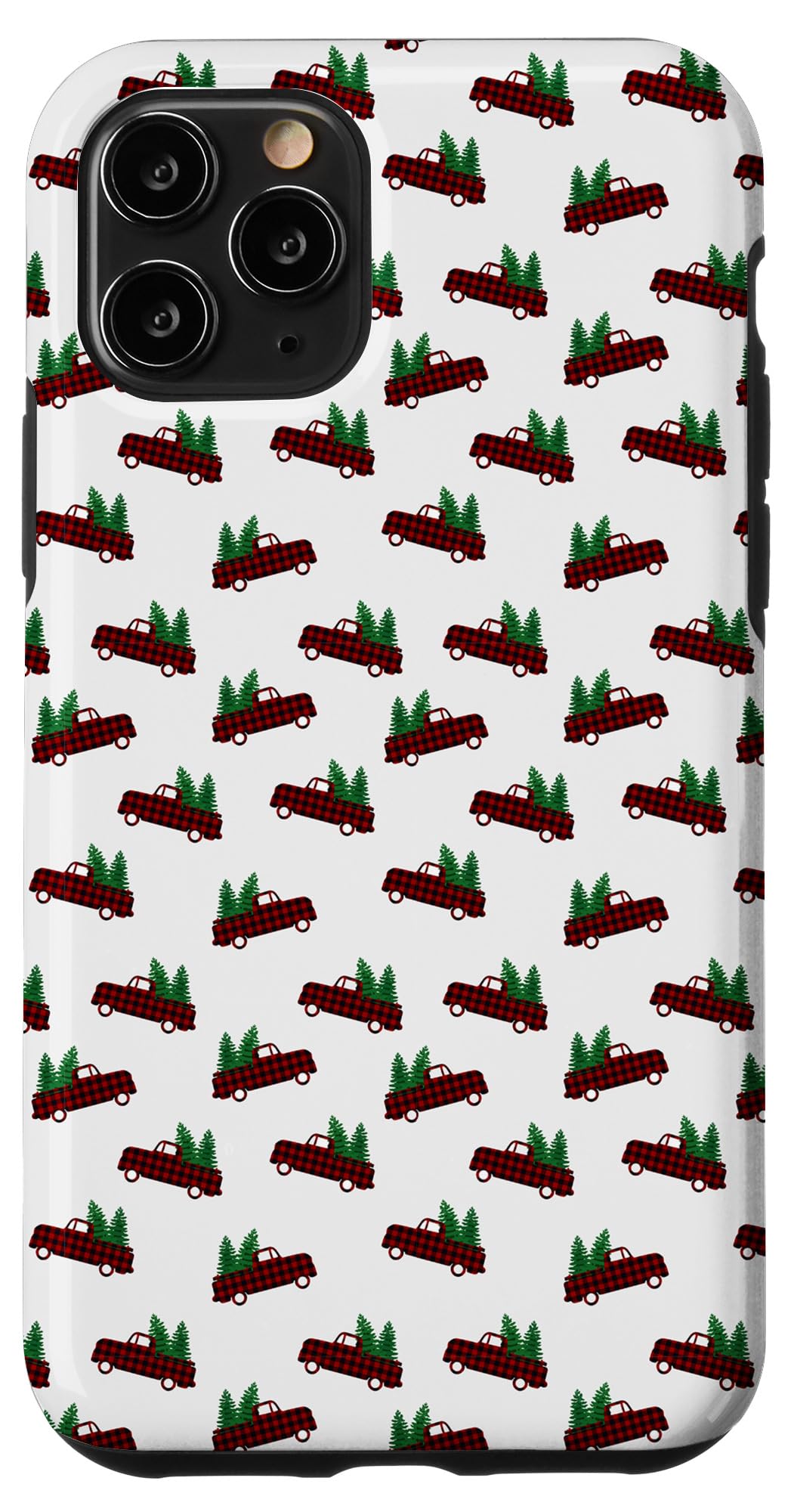 Vintage Truck Design iPhone 11 Pro Case - Christmas Holiday Gift, Tree Pattern Protective Phone Cover for Men & Women | Perfect for Winter Holidays, Family Gatherings & Festive Celebrations