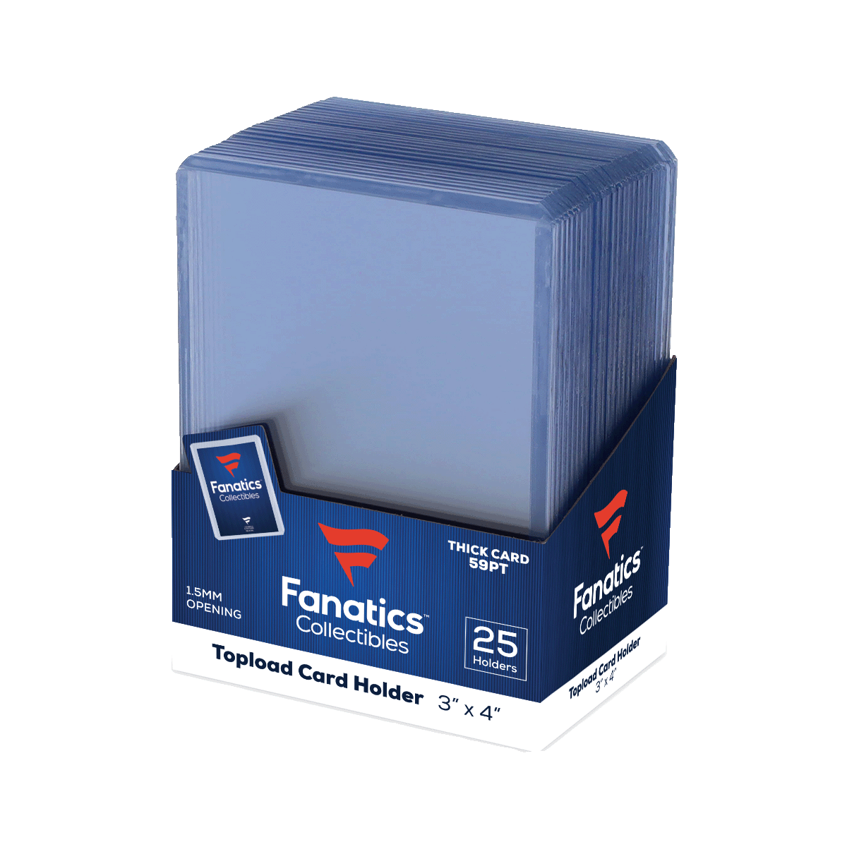 Fanatics 138pt 3 x 4 Top Loader Card Protector - Premium Trading Card Sleeves for Sports Cards, Pokemon & MTG - Perfect for Collectors, Grading & Display